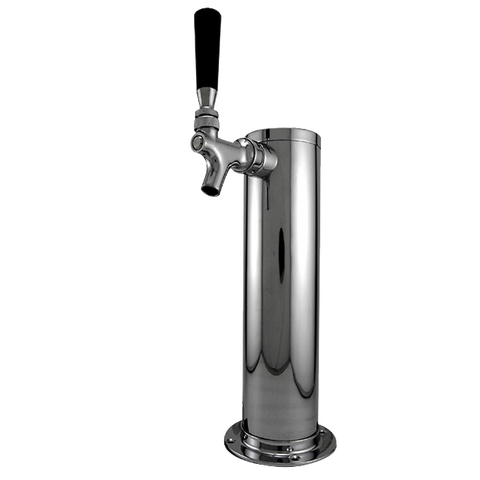 Draft Beer Tower | 3" Chrome | 1 Faucet Draft Beer Tower | 3" Chrome | 1 Faucet