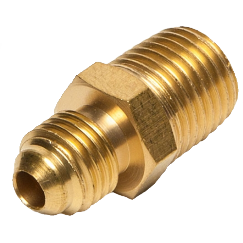 Hex Adapter | 1/4" MPT to 1/4" MFL Brass