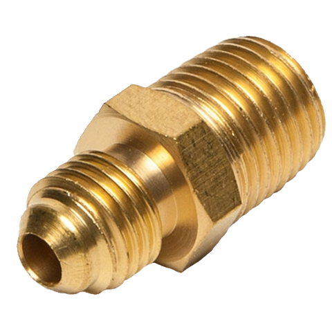 Hex Adapter | 1/4" MPT to 1/4" MFL Brass