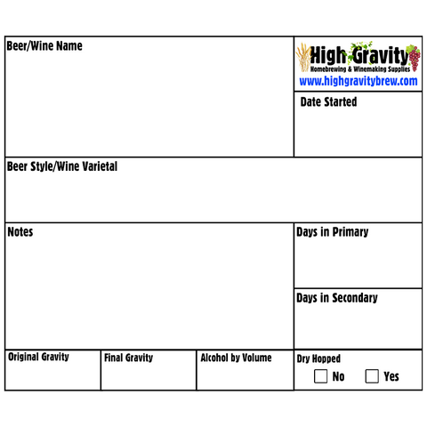 Label | Permanent Fermenter Label
