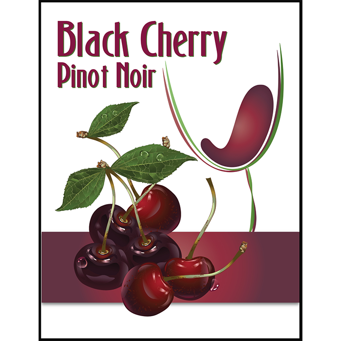 Island Mist Black Cherry Pinot Noir Labels
