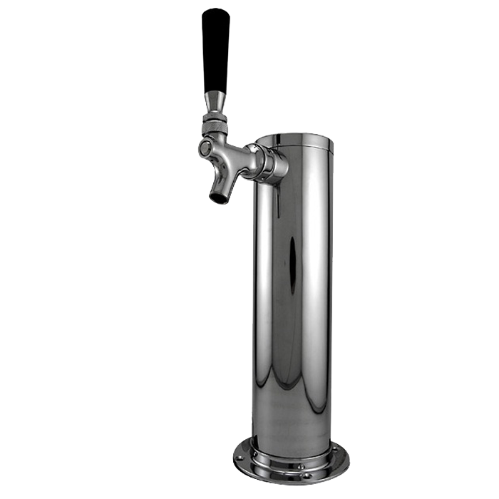 Draft Beer Tower | 3" Chrome | 1 Faucet