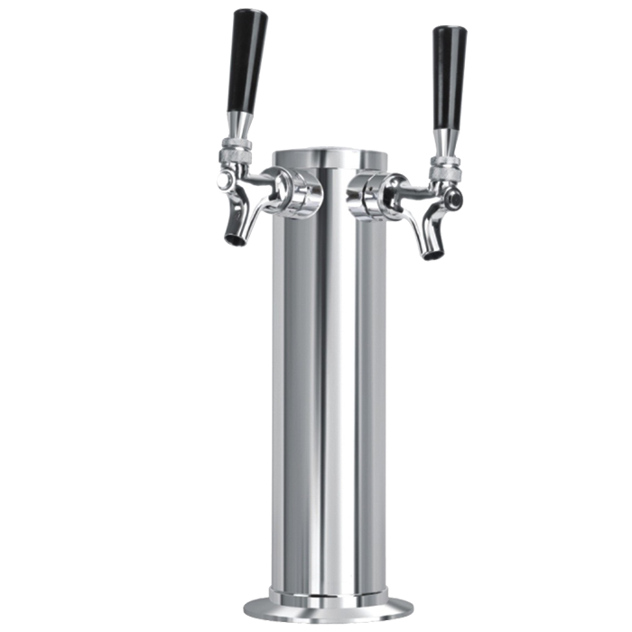 Draft Beer Tower | 3" Column | 2 Faucets