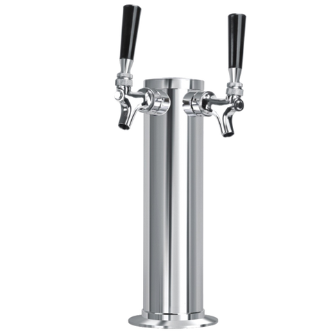 Draft Beer Tower | 3" Column | 2 Faucets