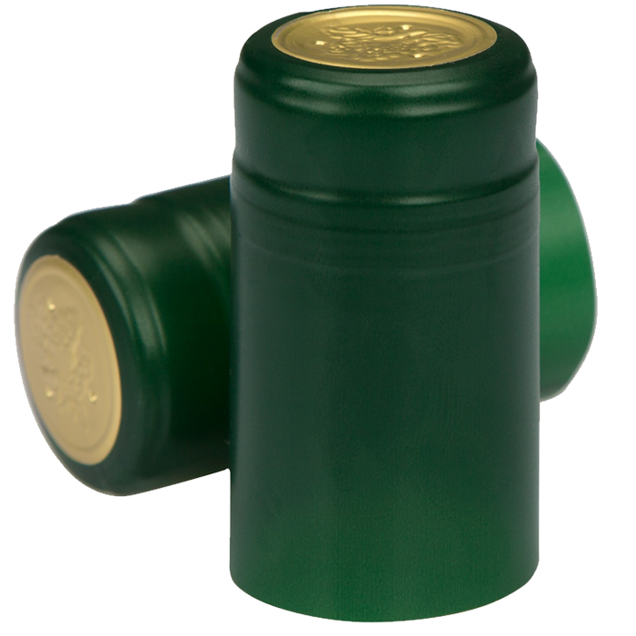 Heat Shrink PVC Capsules Matte Green