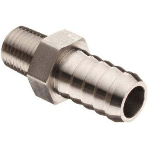 Fitting | SS Hose Barb, 1-2" x 1-2" MPT